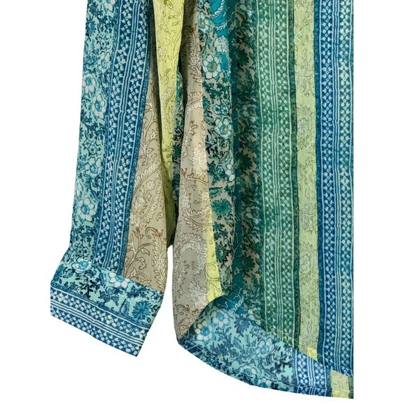 Kut From the Kloth Button Down Sheer Long Sleeve Top New Medium - Picture 3 of 5